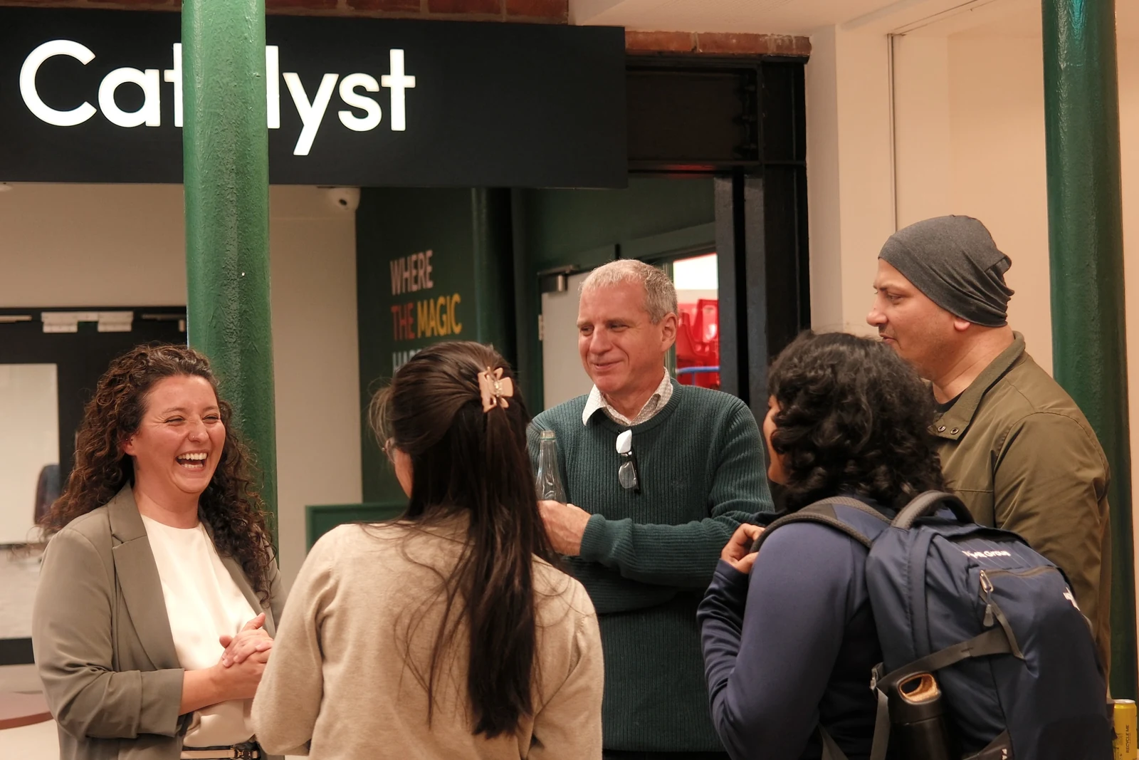 Attendees networking after an IoT Belfast event.